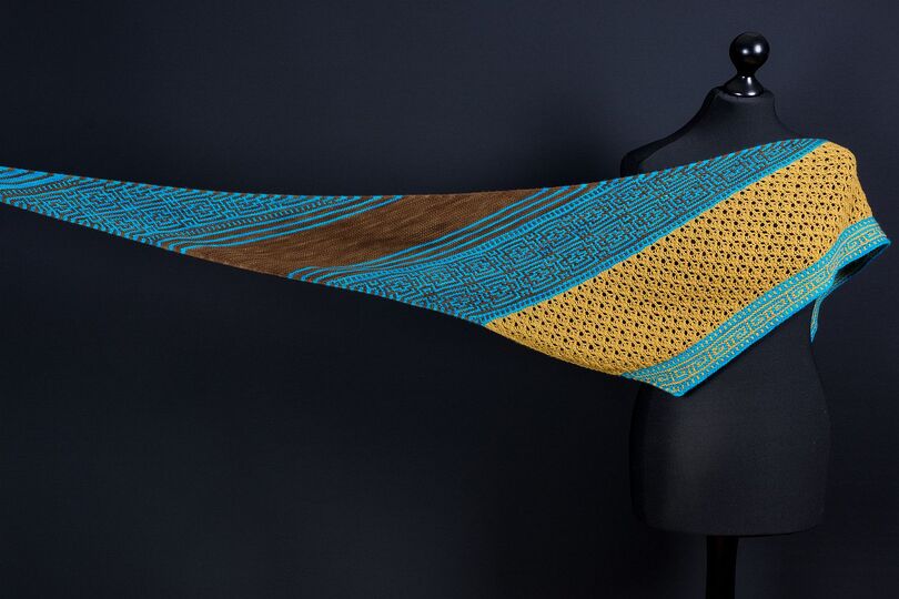 Strickanleitung Dreieckstuch mit Mosaikmuster