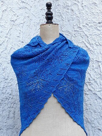 Knitting Pattern Scarf "snowflake" NEW in 2 sizes