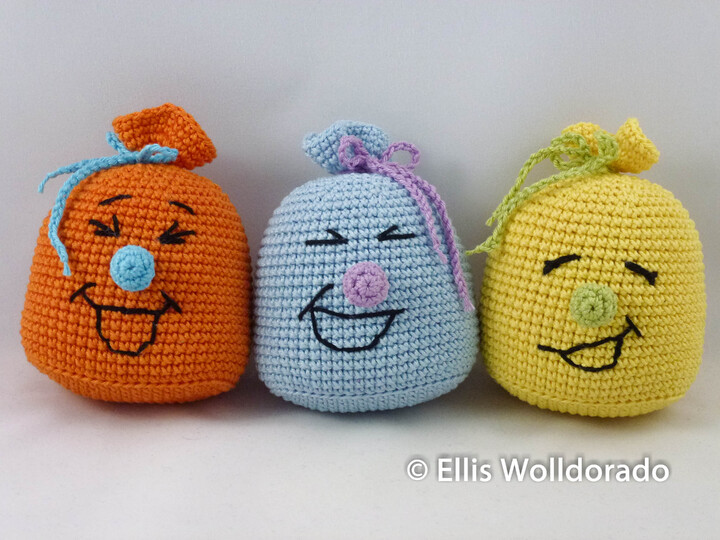Bunter Lachsack, Gute-Laune-Amigurumi, Häkelanleitung