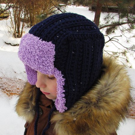 Knitting hat earflap pattern