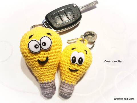 Häkelanleitung Schlüsselanhänger "Lichtblitz" - 2 Größen -