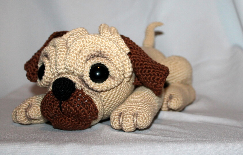 Mops Milo Häkelanleitung - Amigurumi Hund, PDF Deutsch & Englisch