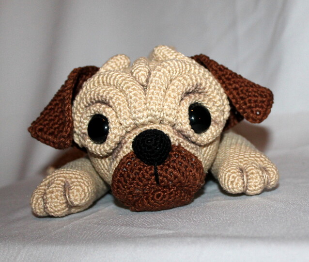 Mops Milo Häkelanleitung - Amigurumi Hund, PDF Deutsch & Englisch