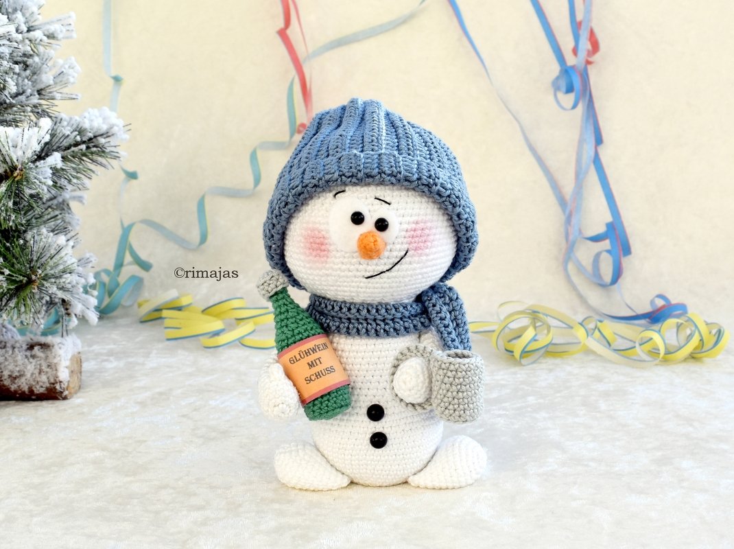 Schneemann – beschwipster Egon - Häkelanleitung