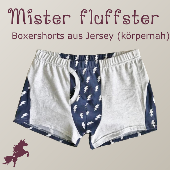 Mister fluffster ~ Boxershorts aus Jersey, Retro Unterhose für Männer, S-XXXL