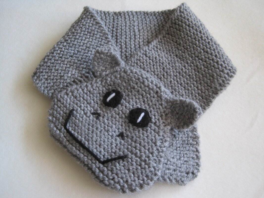 Steckschal Nilpferd für Babys und Kleinkinder, alle Größen in einer Anleitung - Bild 3