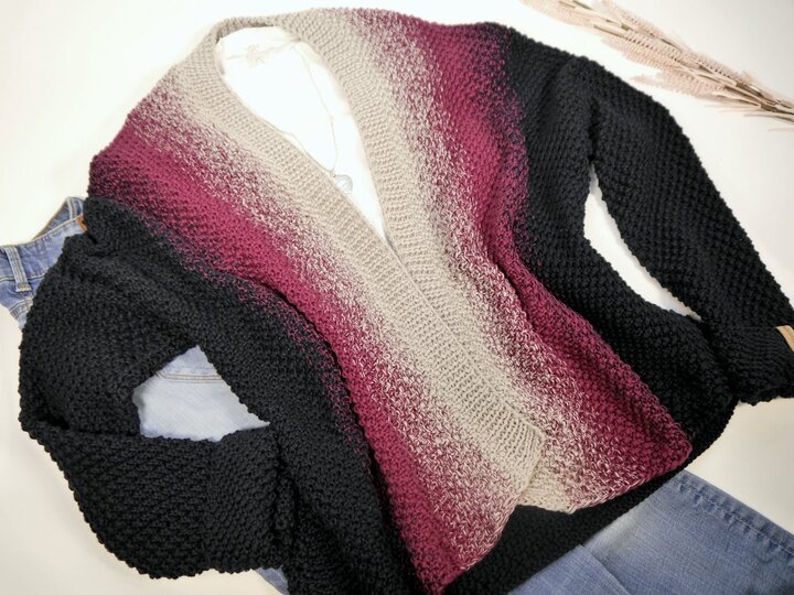 Strickanleitung - Cardigan GRADICOLOR - Farbverlauf - No.213
