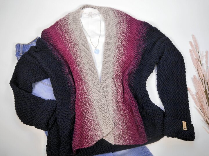 Strickanleitung - Cardigan GRADICOLOR - Farbverlauf - No.213