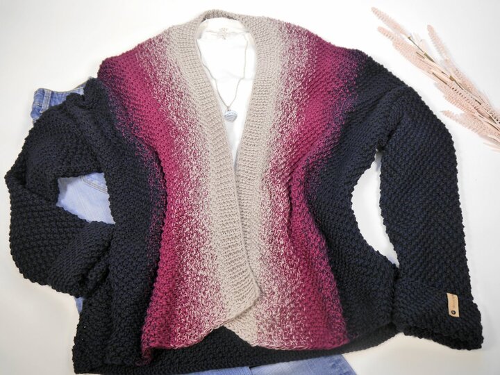 Strickanleitung - Cardigan GRADICOLOR - Farbverlauf - No.213