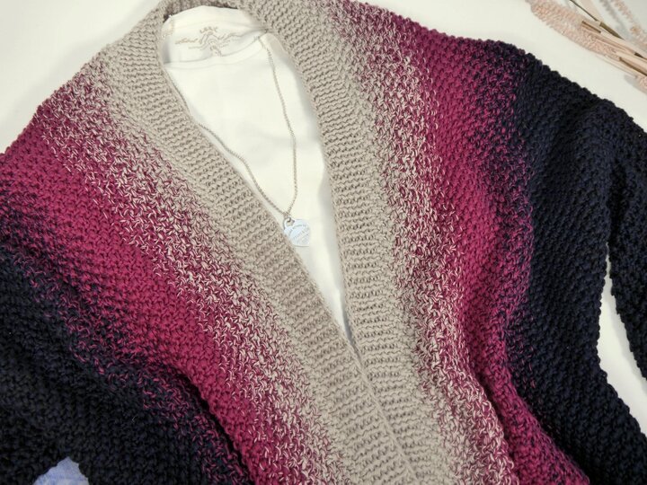 Strickanleitung - Cardigan GRADICOLOR - Farbverlauf - No.213