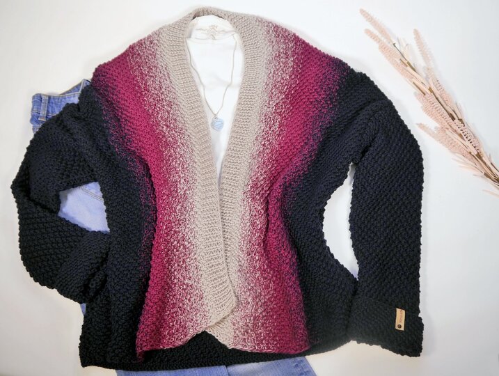 Strickanleitung - Cardigan GRADICOLOR - Farbverlauf - No.213