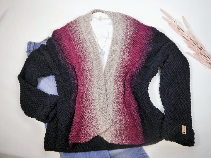 Strickanleitung - Cardigan GRADICOLOR - Farbverlauf - No.213