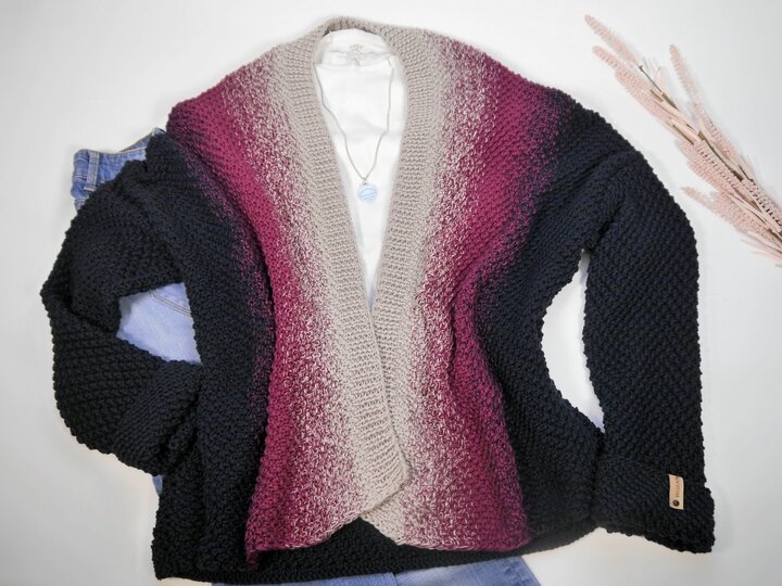 Strickanleitung - Cardigan GRADICOLOR - Farbverlauf - No.213