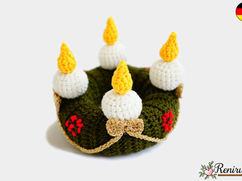 Häkelanleitung Adventskranz