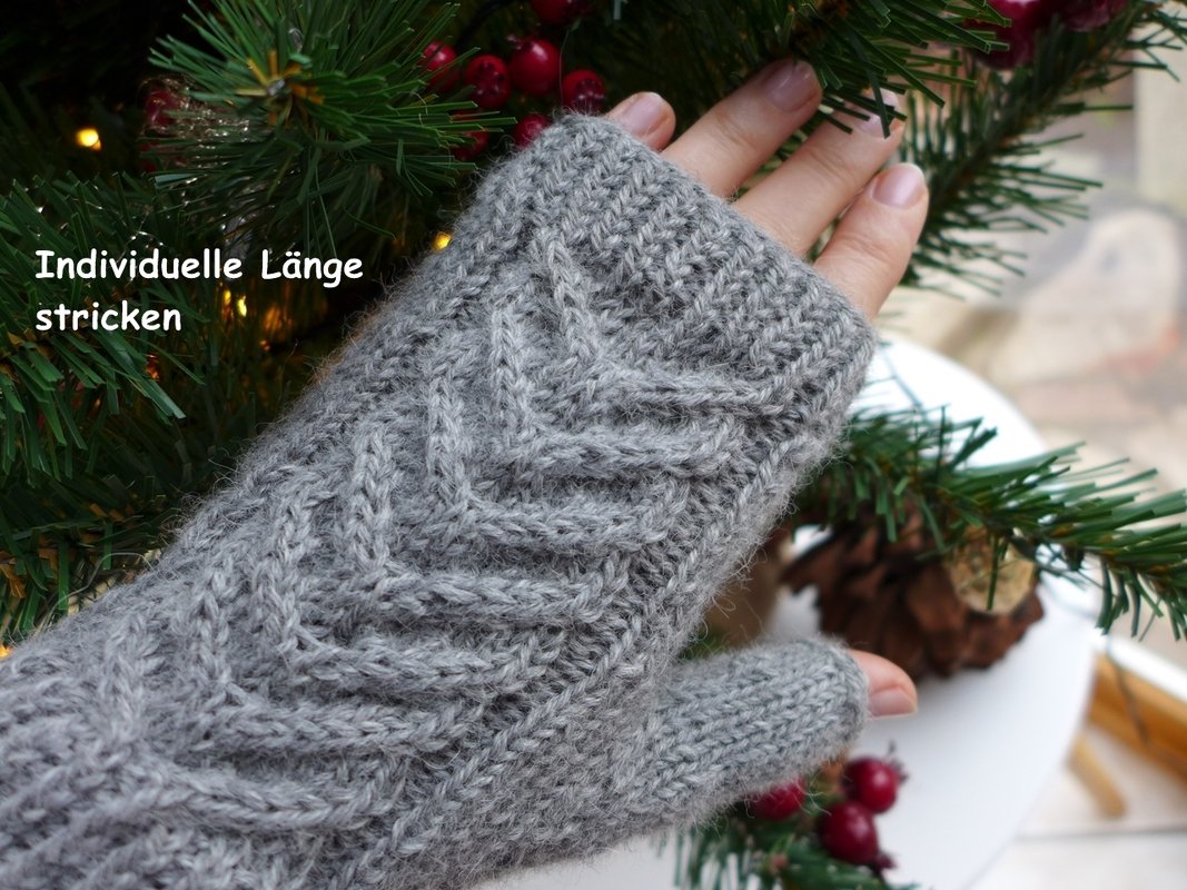 Strickanleitung: Handstulpen mit dekorativem Zopf