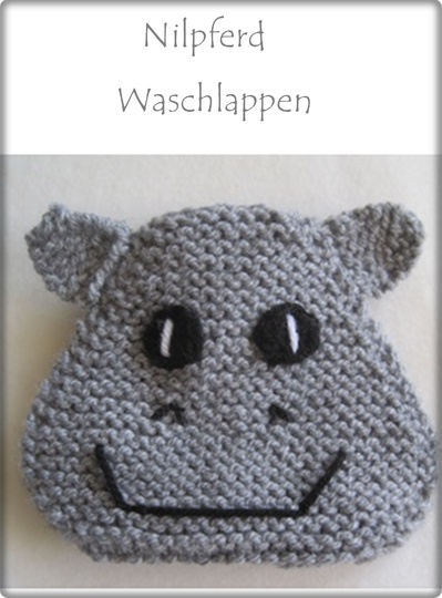 Strickanleitung Waschlappen Tiermotiv für Babys und Kinder