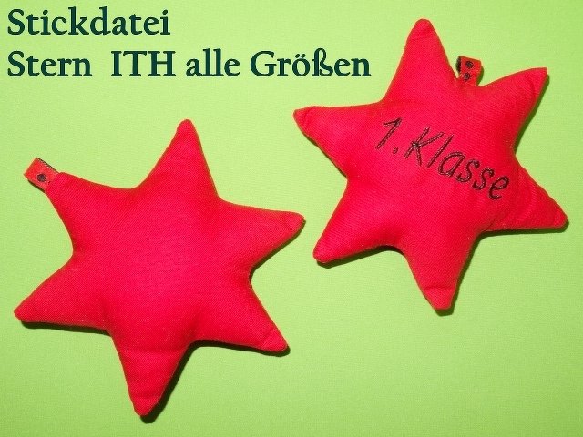 Sterne ITH Stickdatei Kissen Anhänger