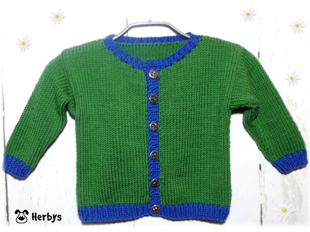 Strickanleitung Kinderjacke " Tracht", Gr. 86/92