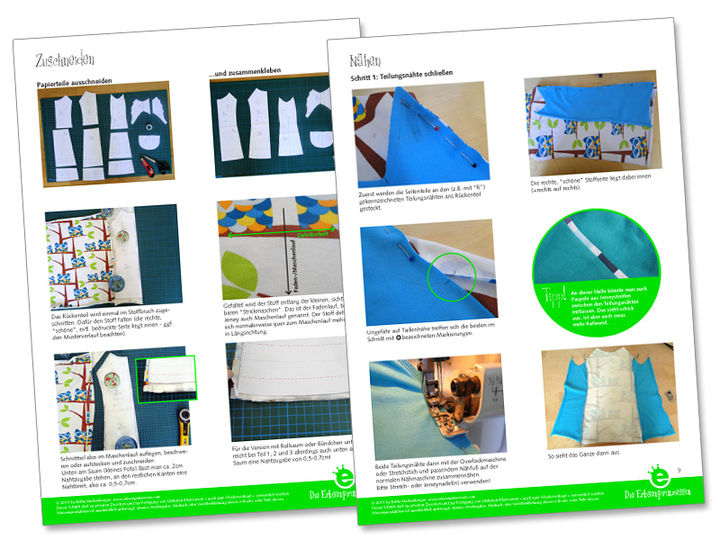 Jersey knit dress for girls // Euro sizes 80-122 / US-size 18m to 7 sewing pattern