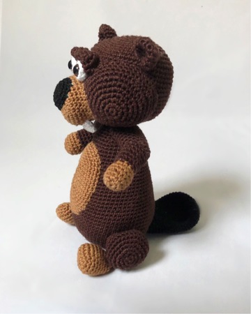 Beaver crochet pattern Dutch, Deutsch and Englisch US terms