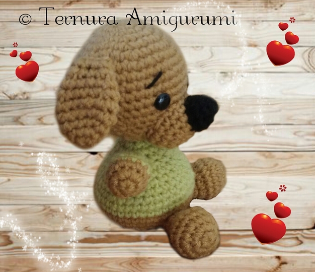 Häkelanleitung Thoby, der welpe PDF english- deutsch- dutch ternura amigurumi