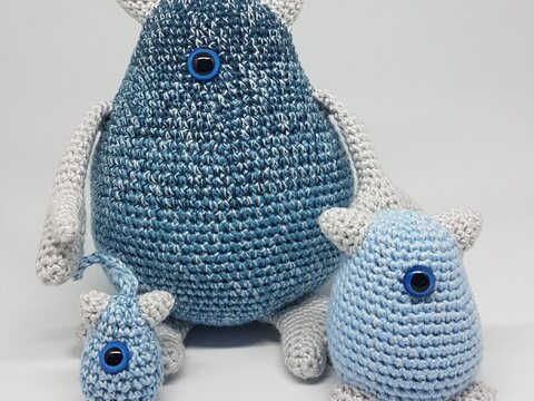 Niedliche Monster-Familie, 3-in-1