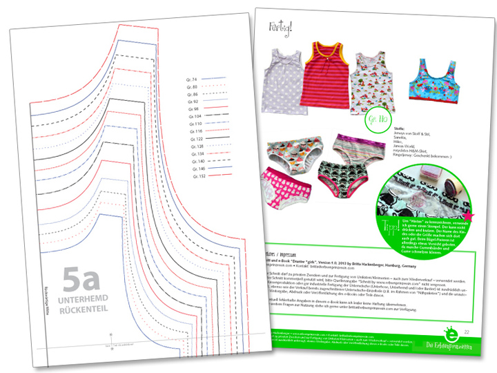 Undies girls sewing pattern • sizes EU 74 – 152 / US 9M - 12 years