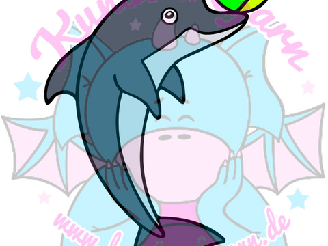 Plotterdatei Delphin mit Ball