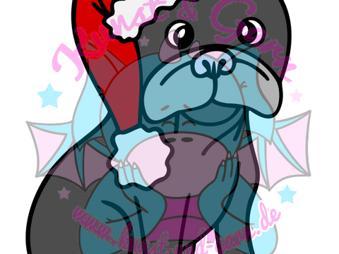 Plotterdatei Weihnachtsdogge sitzend