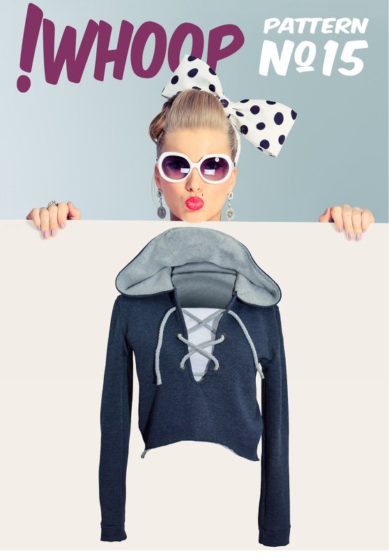 !WHOOP NO 15 Hoodie SCHNITTMUSTER, Nähanleitung GR. 32-46