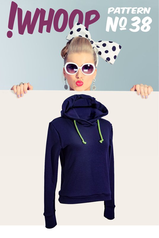 !WHOOP NO 38 Hoodie SCHNITTMUSTER,NÄHANLEITUNG GR. 32-46