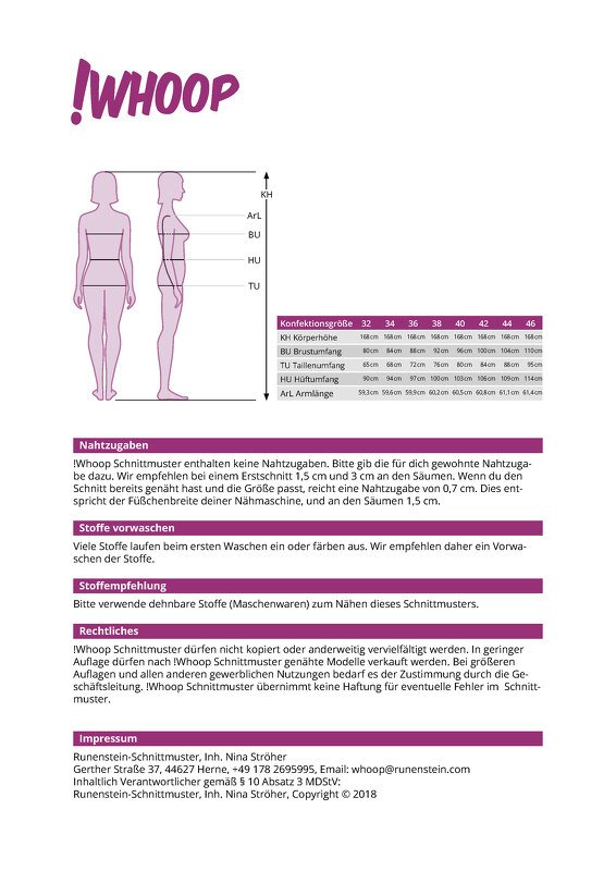 !Whoop No 82 Shirt Size 32 to 46 Pattern & Manual - Image 2