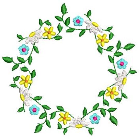 Stickdatei Blumenranken für den 10x10cm Rahmen