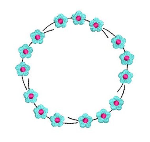 Stickdatei Blumenranken für den 10x10cm Rahmen