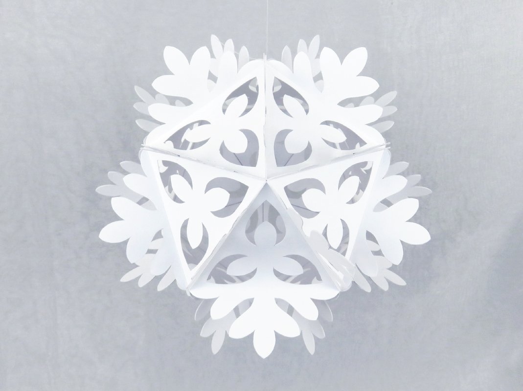 Winterdeko – Schneeball – Bastelanleitung mit Vorlage