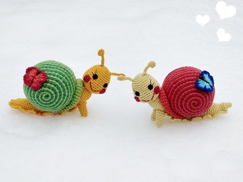 Häkelanleitung Schnecke "Schnecken Karla und Greta"