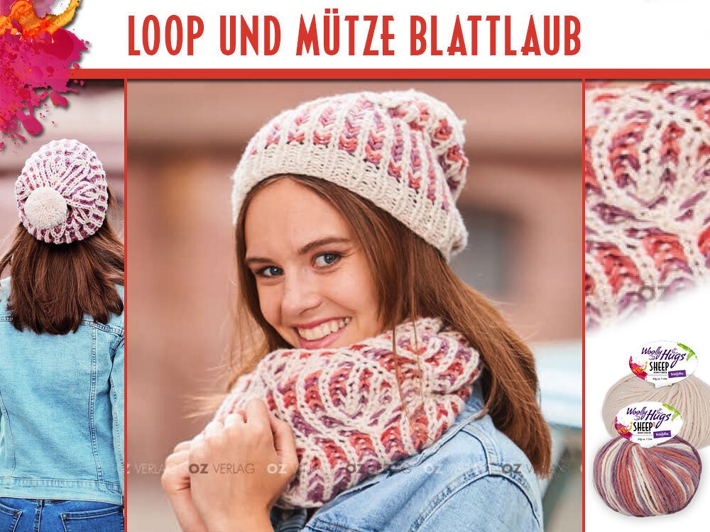 LOOP UND MÜTZE BLATTLAUB