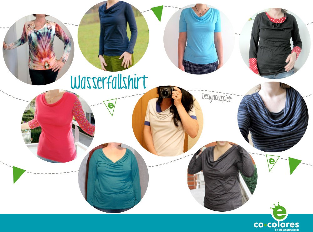 Waterfall neck shirt: E-Book sewing pattern PDF // EU sizes 34-50 - Image 3