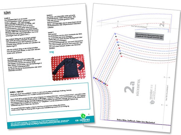 Waterfall neck shirt: E-Book sewing pattern PDF // EU sizes 34-50