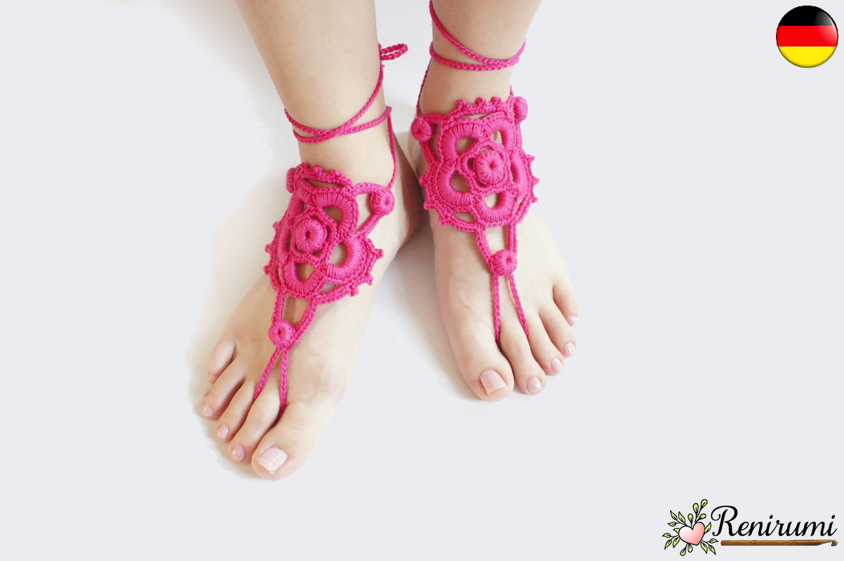 Häkelanleitung Barfußsandalen *Awanata*