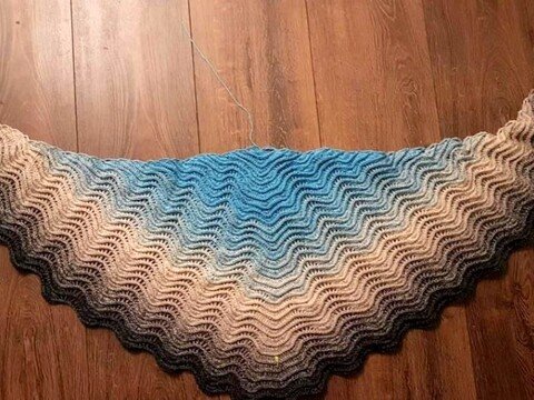 Häkelanleitung Dreieckstuch Sanfte Welle