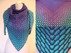 crochet pattern triangular shawl "Atlantis", easy and popular