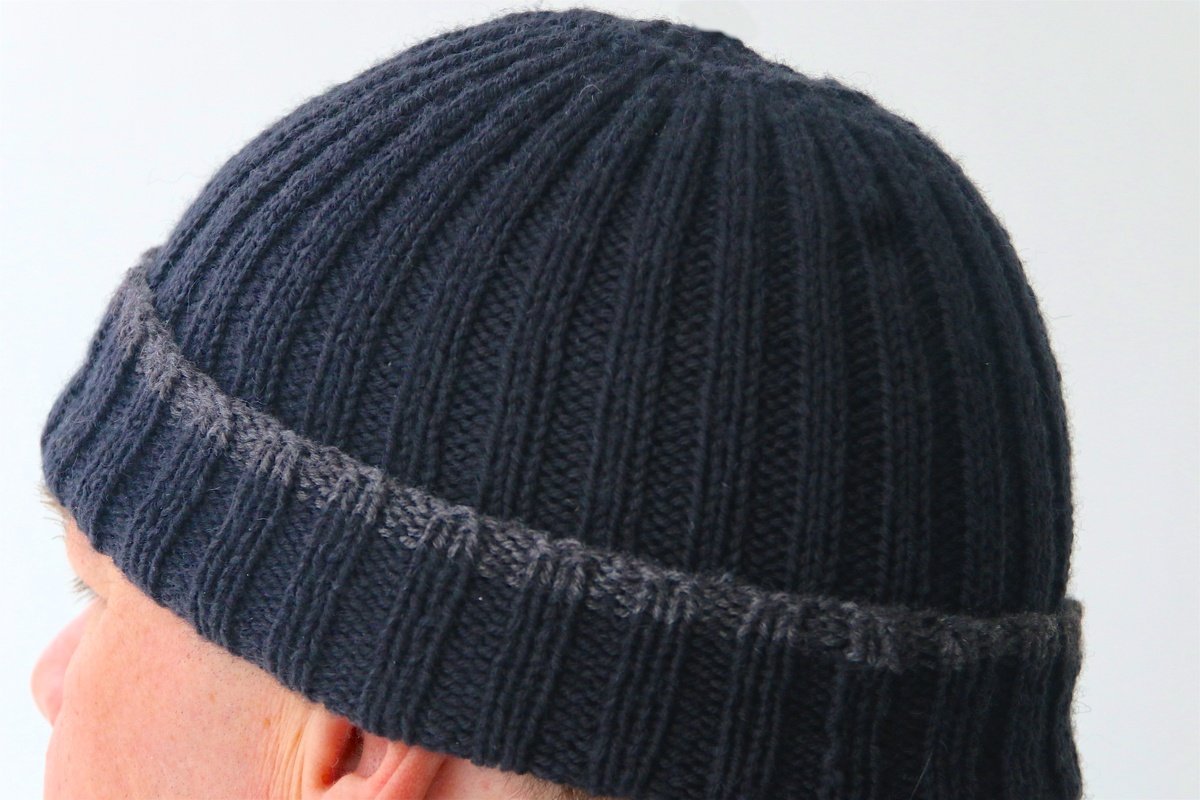 gestrickte Männermütze "Seemannsgarn"