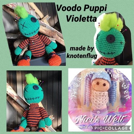 Häkelanleitung Voodoo Puppe Violetta