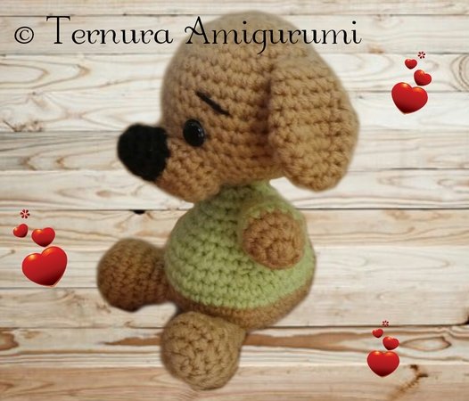 Crochet pattern Thoby, the puppy + Elly, the elephant PDF english- deutsch- dutch ternura amigurumi