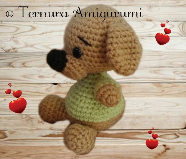 Crochet pattern Thoby, the puppy + Elly, the elephant PDF english- deutsch- dutch ternura amigurumi