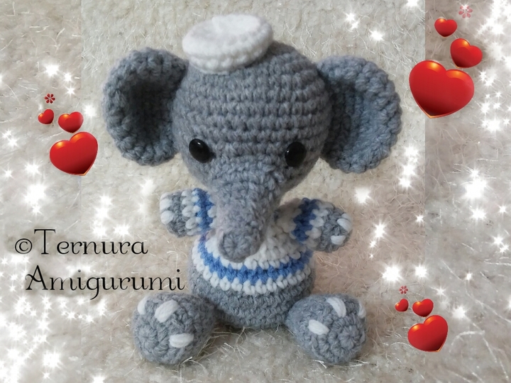 Häkelanleitung Thoby, der welpe + Elly, dem Elefanten PDF english- deutsch- dutch ternura amigurumi