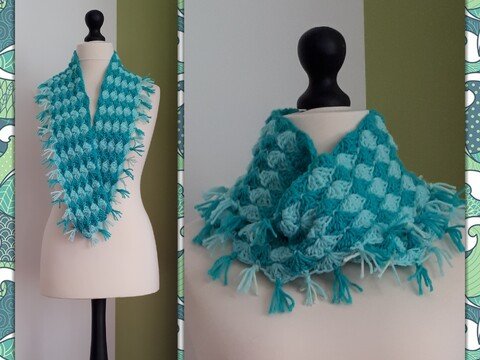 Fransiger Loop im Wellenmuster