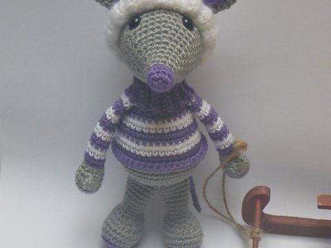 Wintermaus Mia Häkelanleitung