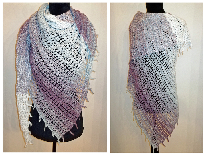 Dreieckstuch "Freaky Fringe" häkeln - Ein asymmetrisches Tuch mit besonderer Kante